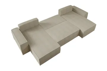 Knocklong 4-personers Hjørnesovesofa - Lyserød - Møbler - Sofaer - Sovesofaer