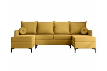 Knocklong 4-personers Hjørnesovesofa - Gul - Møbler - Sofaer - Sovesofaer