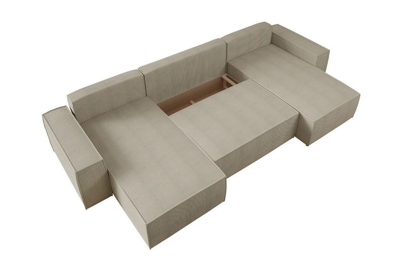 Knocklong 4-personers Hjørnesovesofa - Gul - Møbler - Sofaer - Sovesofaer