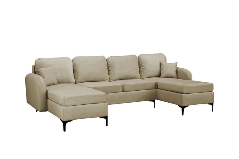 Knocklong 4-personers Hjørnesovesofa - Beige - Møbler - Sofaer - Sovesofaer