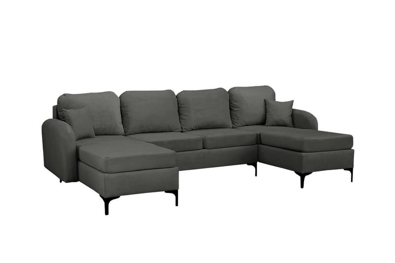 Knocklong 4-personers Hjørnesovesofa - Mørkegrå - Møbler - Sofaer - Sovesofaer