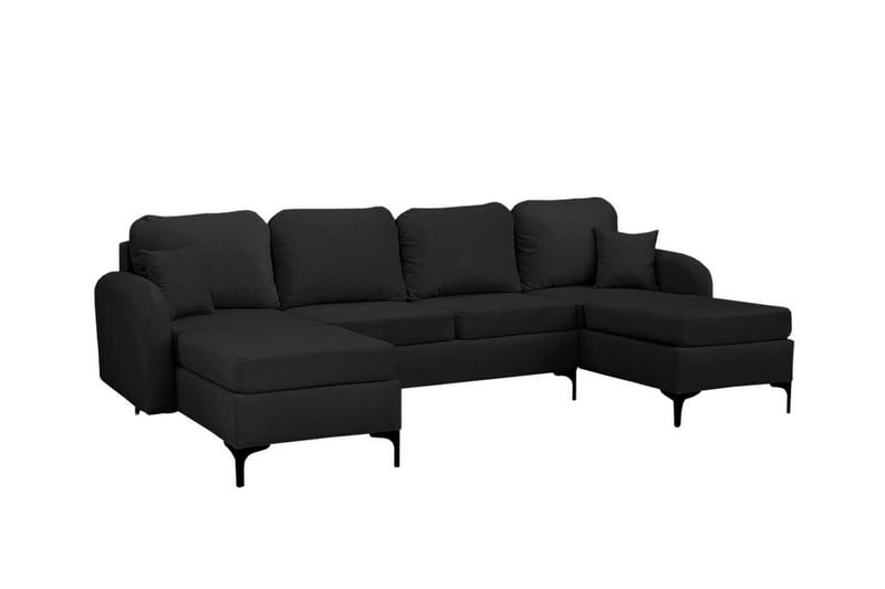 Knocklong 4-personers Hjørnesovesofa - Sort - Møbler - Sofaer - Sovesofaer