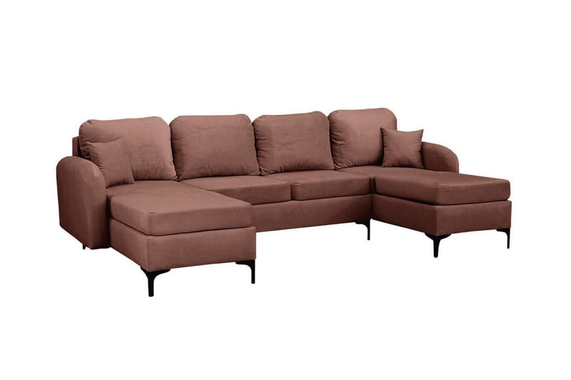 Knocklong 4-personers Hjørnesovesofa - Brun - Møbler - Sofaer - Sovesofaer