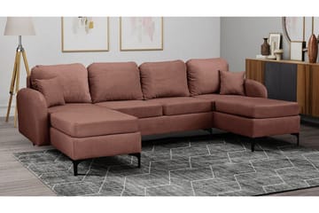Knocklong 4-personers Hjørnesovesofa - Brun - Møbler - Sofaer - Sovesofaer