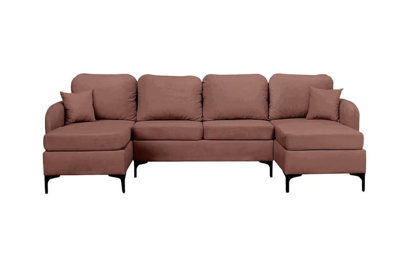 Knocklong 4-personers Hjørnesovesofa - Brun - Møbler - Sofaer - Sovesofaer