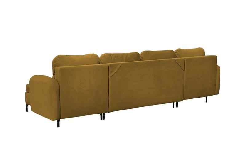 Knocklong 4-personers Hjørnesovesofa - Gul-Grøn - Møbler - Sofaer - Sovesofaer