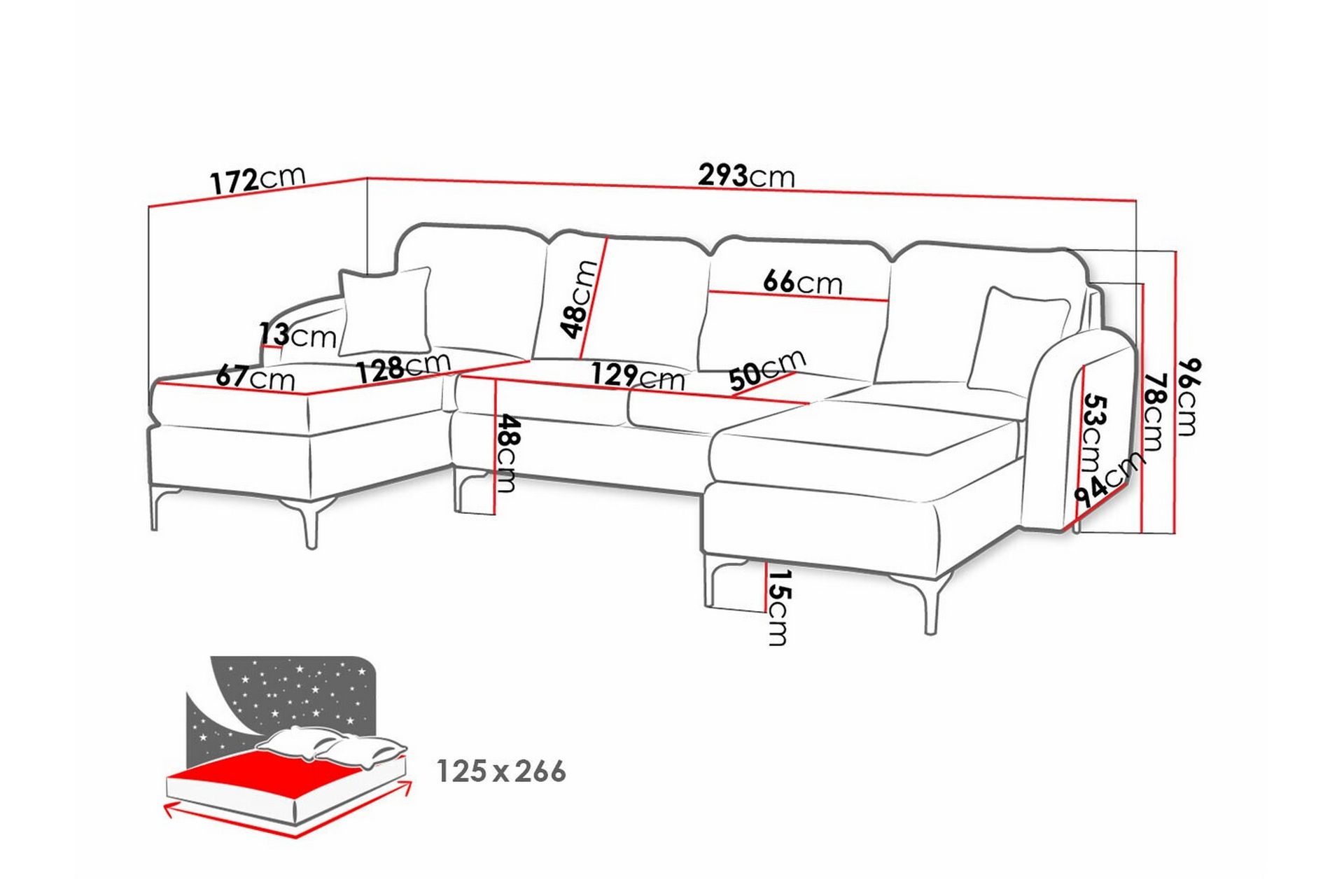Knocklong 4-personers Hjørnesovesofa - Gul-Grøn - Møbler - Sofaer - Sovesofaer