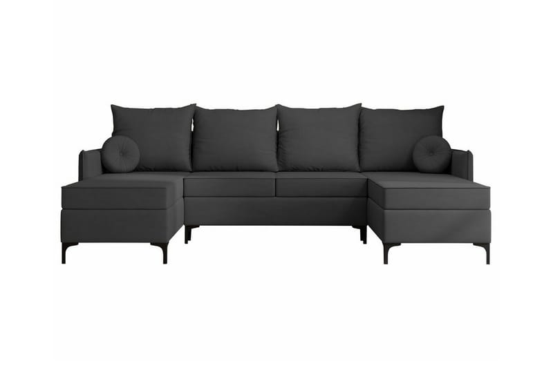 Knocklong 4-personers Hjørnesovesofa - Mørkegrå - Møbler - Sofaer - Sovesofaer