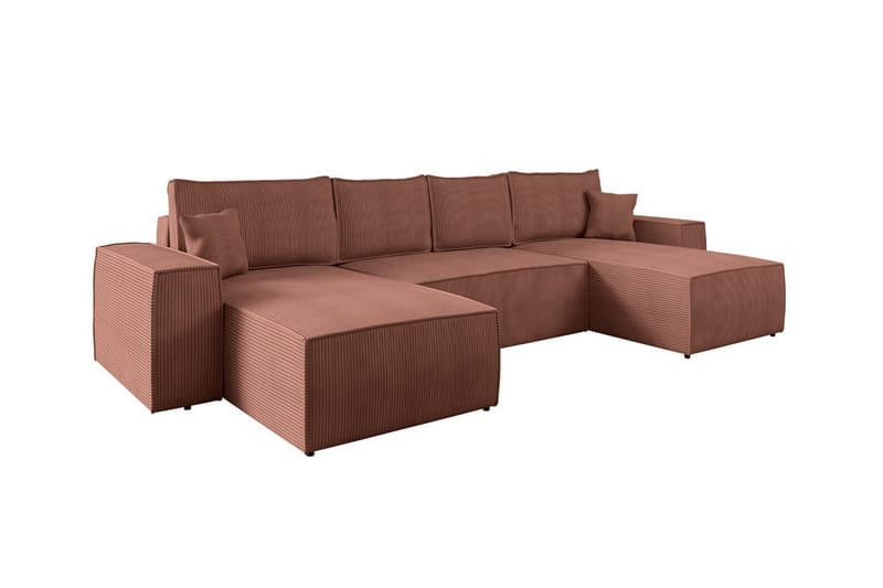 Knocklong 4-personers Hjørnesovesofa - Lyserød - Møbler - Sofaer - Sovesofaer