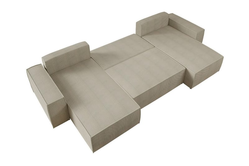 Knocklong 4-personers Hjørnesovesofa - Lysebrun - Møbler - Sofaer - Sovesofaer