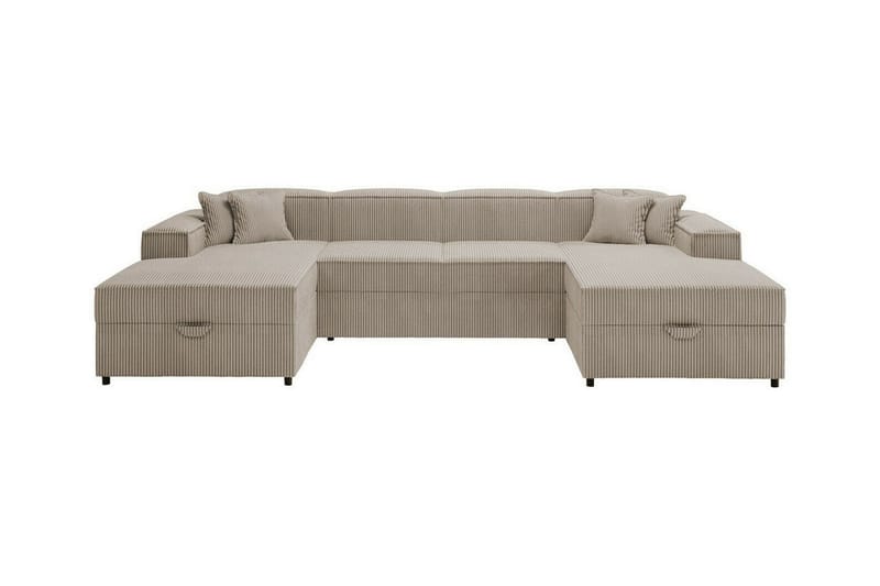 Knocklong 4-personers Hjørnesovesofa - Beige - Sovesofaer - Hjørnesovesofa