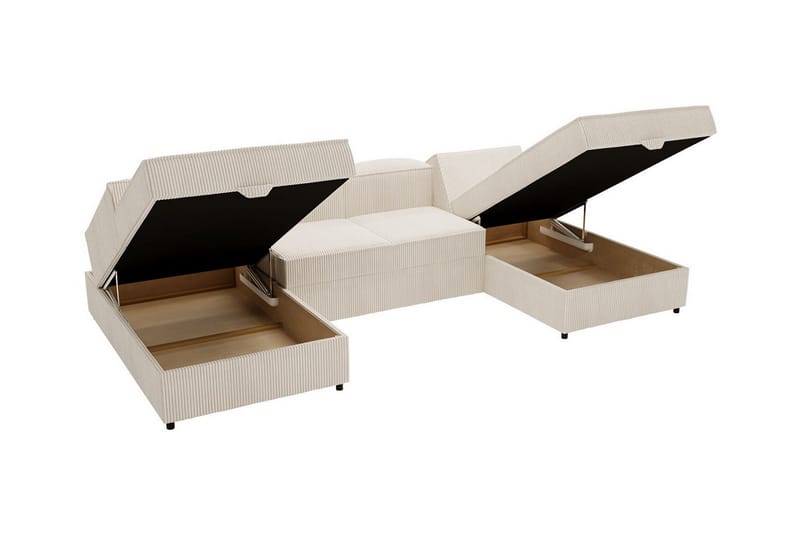 Knocklong 4-personers Hjørnesovesofa - Beige - Sovesofaer - Hjørnesovesofa