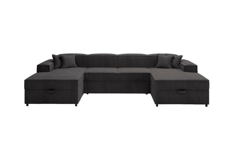 Knocklong 4-personers Hjørnesovesofa - Mørkegrå - Møbler - Sofaer - Sovesofaer