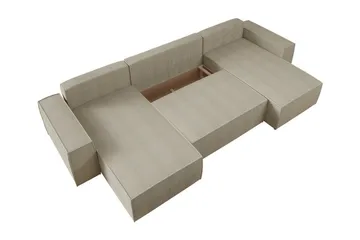 Knocklong 4-personers Hjørnesovesofa - Blå - Møbler - Sofaer - Sovesofaer