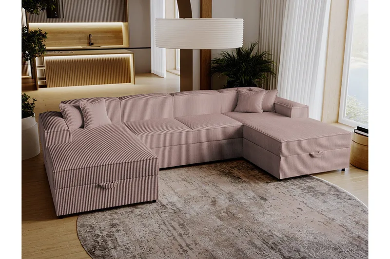 Knocklong 4-personers Hjørnesovesofa - Møbler - Sofaer - Sovesofaer