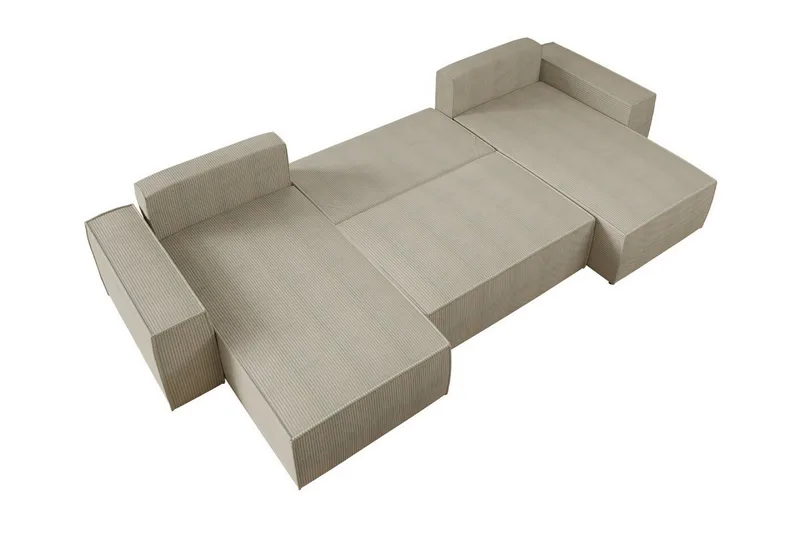 Knocklong 4-personers Hjørnesovesofa - Cream - Møbler - Sofaer - Sovesofaer