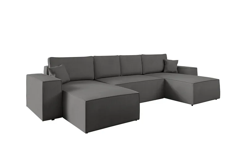 Knocklong 4-personers Hjørnesovesofa, Mørkegrå