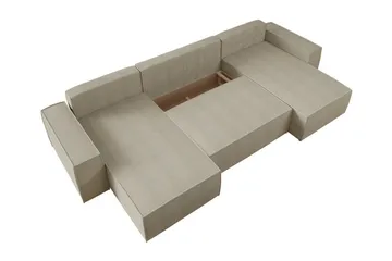 Knocklong 4-personers Hjørnesovesofa - Grøn - Møbler - Sofaer - Sovesofaer