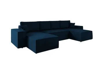 Knocklong 4-personers Hjørnesovesofa - Blå - Møbler - Sofaer - Sovesofaer