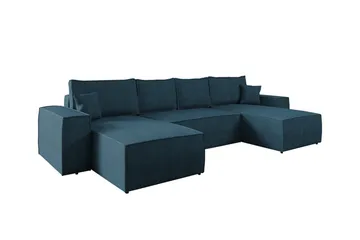 Knocklong 4-personers Hjørnesovesofa - Blå - Møbler - Sofaer - Sovesofaer
