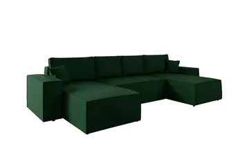 Knocklong 4-personers Hjørnesovesofa - Grøn - Møbler - Sofaer - Sovesofaer
