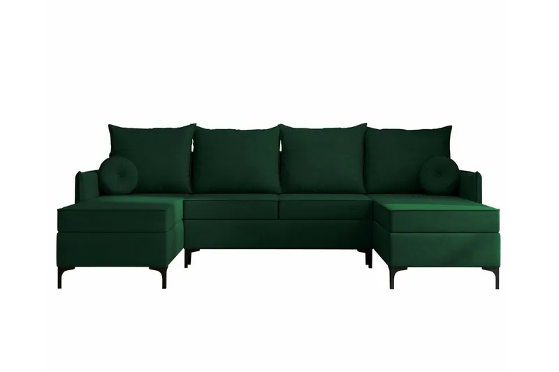 Knocklong 4-personers Hjørnesovesofa, Grøn