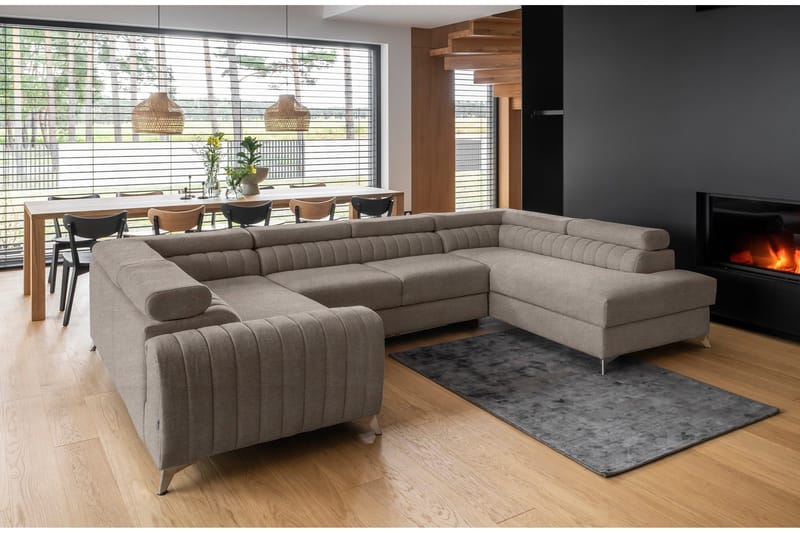 Kotori Hjørnesovesofa m. Chaiselong - Beige - Møbler - Sofaer - Sovesofaer