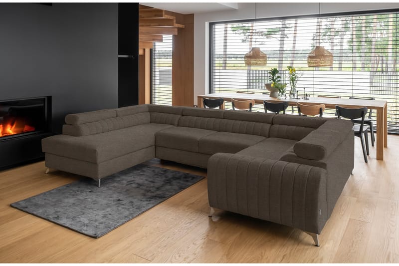 Kotori Hjørnesovesofa m. Chaiselong - Brun - Møbler - Sofaer - Sovesofaer