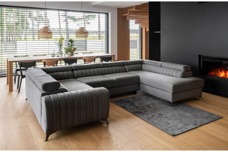 Kotori Hjørnesovesofa m. Chaiselong - Grå - Møbler - Sofaer - Sovesofaer