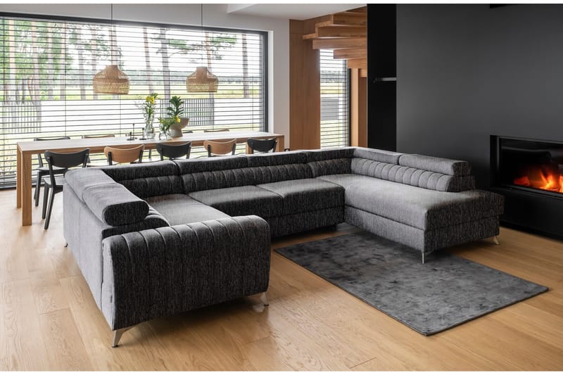 Kotori Hjørnesovesofa m. Chaiselong - Grå - Møbler - Sofaer - Sovesofaer