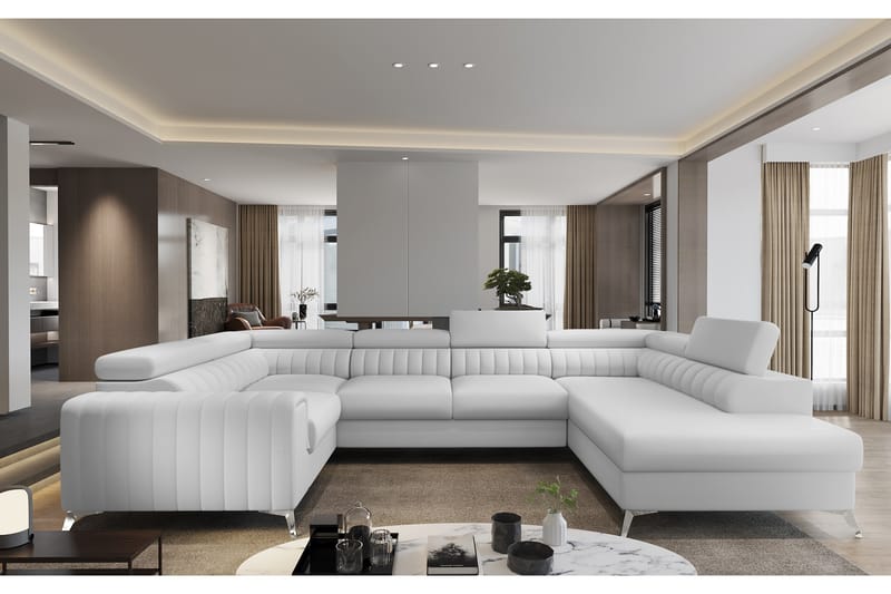 Kotori Hjørnesovesofa m. Chaiselong - Hvid - Møbler - Sofaer - Sovesofaer