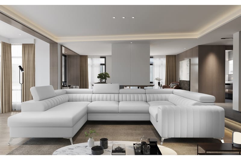 Kotori Hjørnesovesofa m. Chaiselong - Hvid - Møbler - Sofaer - Sovesofaer