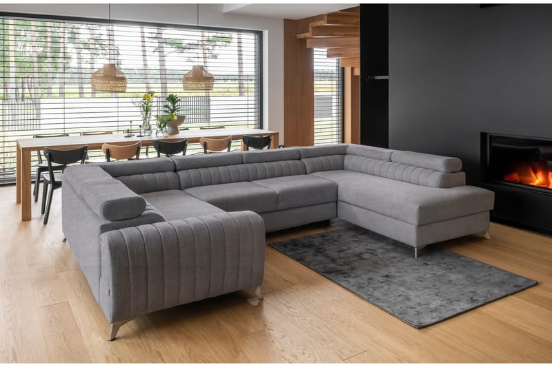 Kotori Hjørnesovesofa m. Chaiselong - Lysegrå - Møbler - Sofaer - Sovesofaer