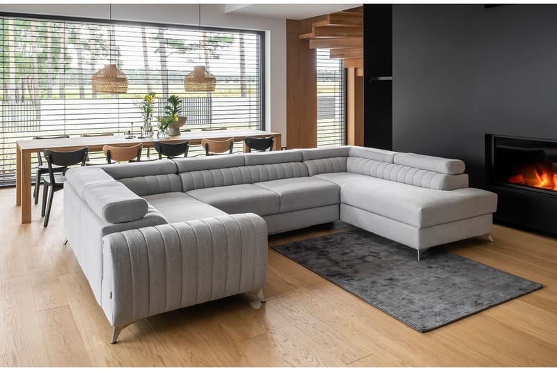 Kotori Hjørnesovesofa m. Chaiselong - Lysegrå - Møbler - Sofaer - Sovesofaer