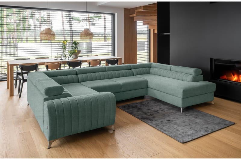 Kotori Hjørnesovesofa m. Chaiselong - Lysegrøn - Møbler - Sofaer - Sovesofaer