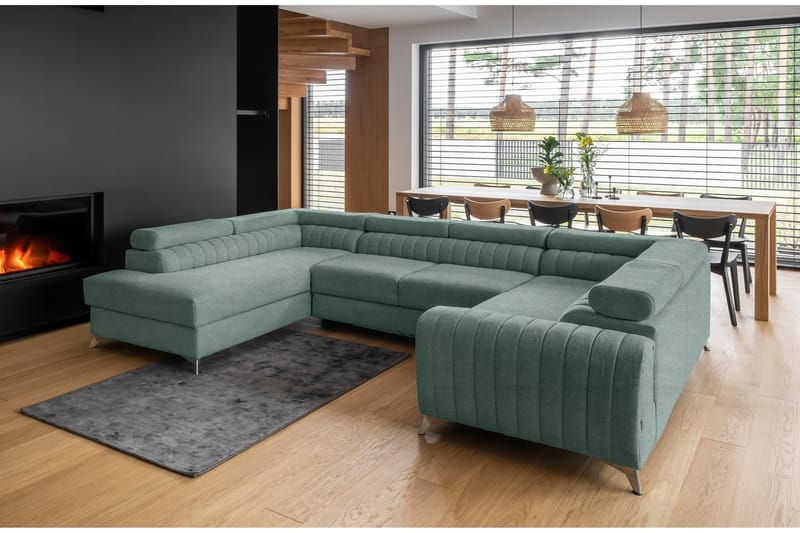 Kotori Hjørnesovesofa m. Chaiselong - Lysegrøn - Møbler - Sofaer - Sovesofaer