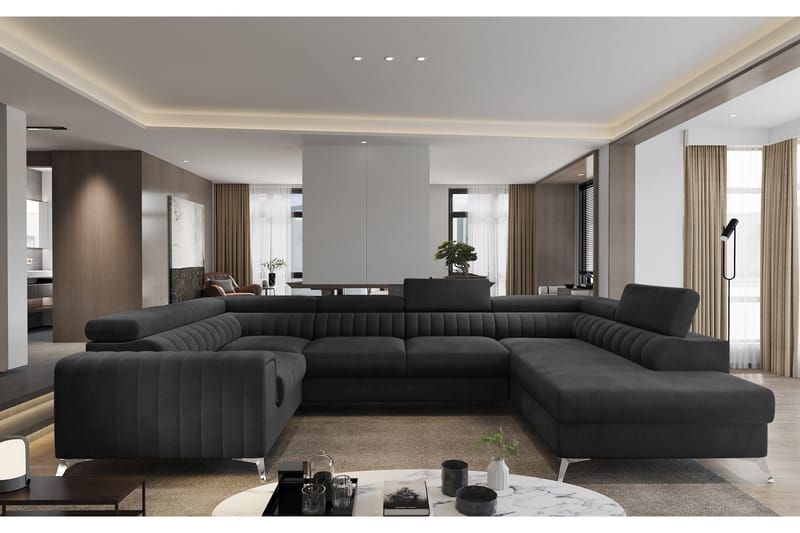 Kotori Hjørnesovesofa m. Chaiselong - Mørkegrå - Møbler - Sofaer - Sovesofaer