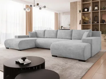 Krysen 4-personers sovesofa med dobbelt chaiselong - grå - Møbler - Sofaer - Sovesofaer