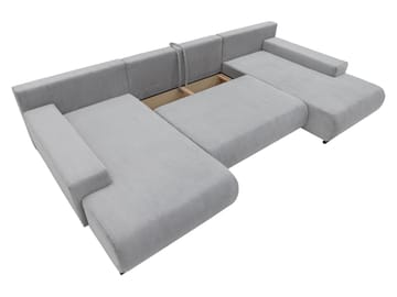 Krysen 4-personers sovesofa med dobbelt chaiselong - sort - Møbler - Sofaer - Sovesofaer