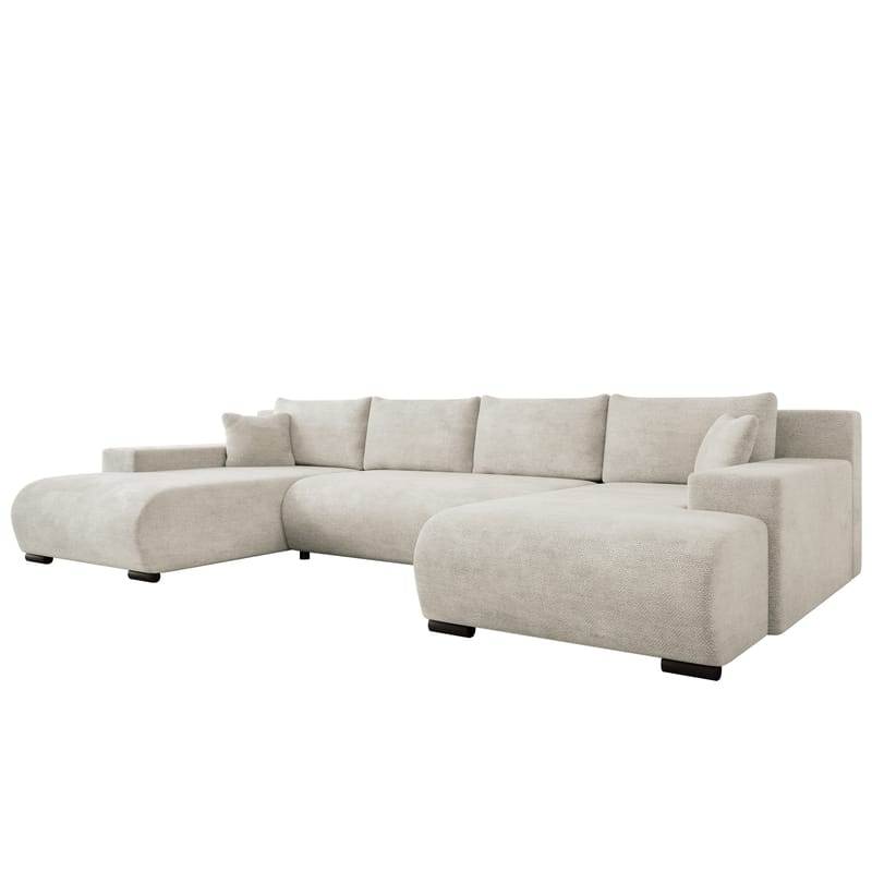 Krysen 4-personers sovesofa med dobbelt chaiselong - beige - Møbler - Sofaer - Sovesofaer