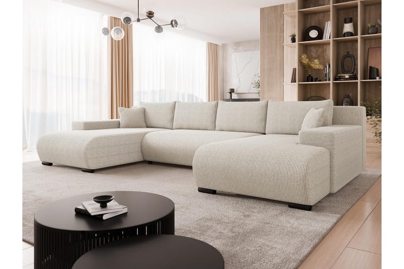 Krysen Sovesofa Dubbeldivan 4-sits - Beige - Møbler - Sofaer - Sovesofaer
