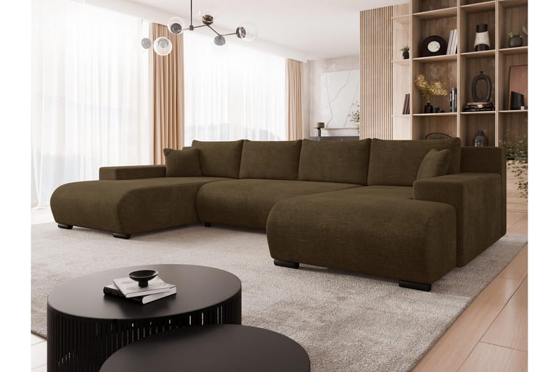 Krysen Sovesofa Dubbeldivan 4-sits - Brun - Møbler - Sofaer - Sovesofaer