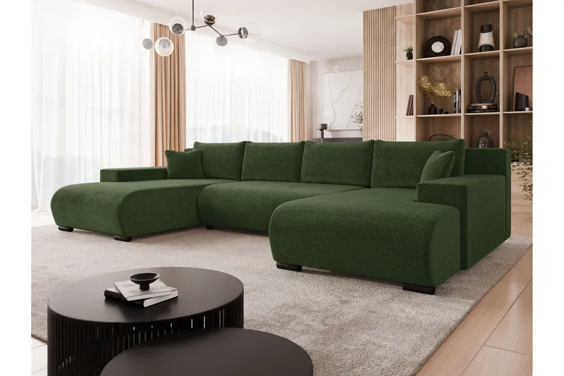 Krysen Sovesofa Dubbeldivan 4-sits - Grøn - Møbler - Sofaer - Sovesofaer