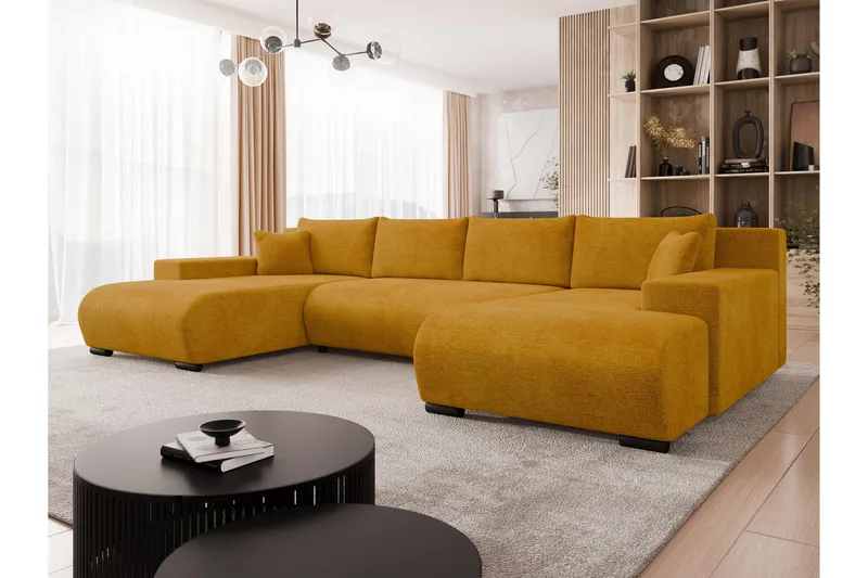 Krysen Sovesofa Dubbeldivan 4-sits - Gul - Møbler - Sofaer - Sovesofaer
