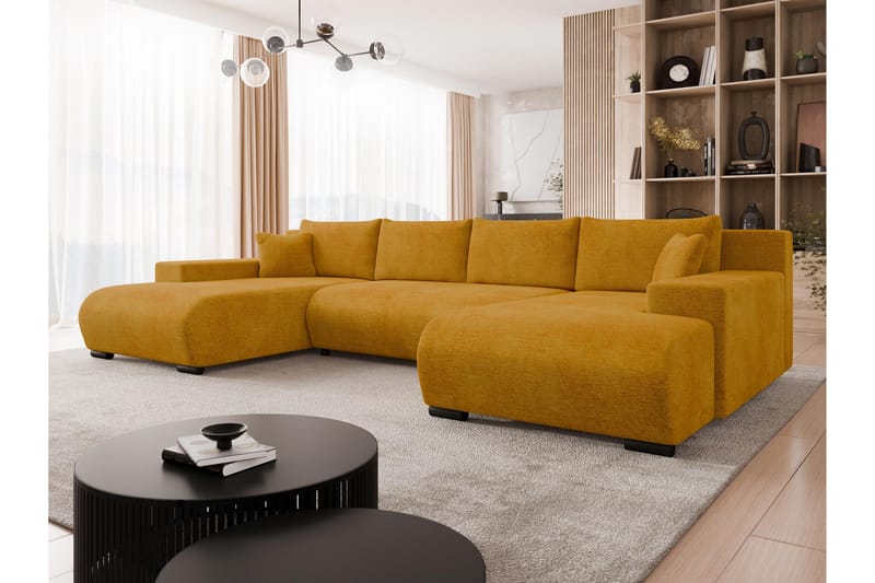 Krysen Sovesofa Dubbeldivan 4-sits - Gul - Møbler - Sofaer - Sovesofaer