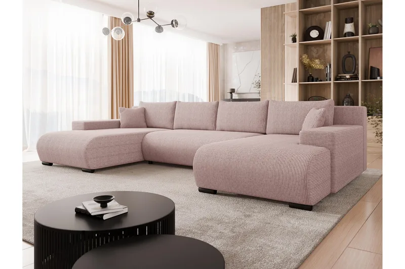 Krysen Sovesofa Dubbeldivan 4-sits - Rosa - Møbler - Sofaer - Sovesofaer