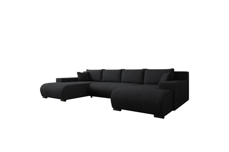 Krysen Sovesofa Dubbeldivan 4-sits - Sort - Møbler - Sofaer - Sovesofaer