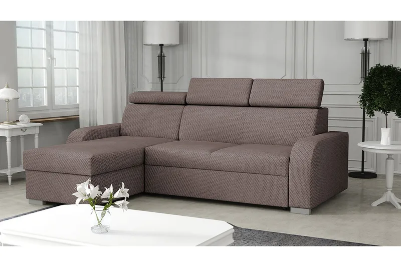 Lavona Chaiselongsofa Vendbar - Brun - Møbler - Sofaer - Sovesofaer