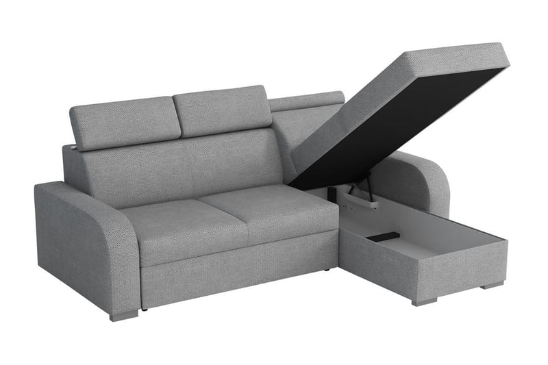 Lavona Chaiselongsofa Vendbar - Grå - Sovesofaer - Sovesofa chaiselong