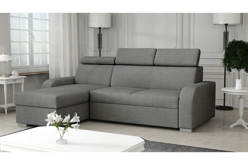 Lavona Chaiselongsofa Vendbar - Grå - Sovesofaer - Sovesofa chaiselong